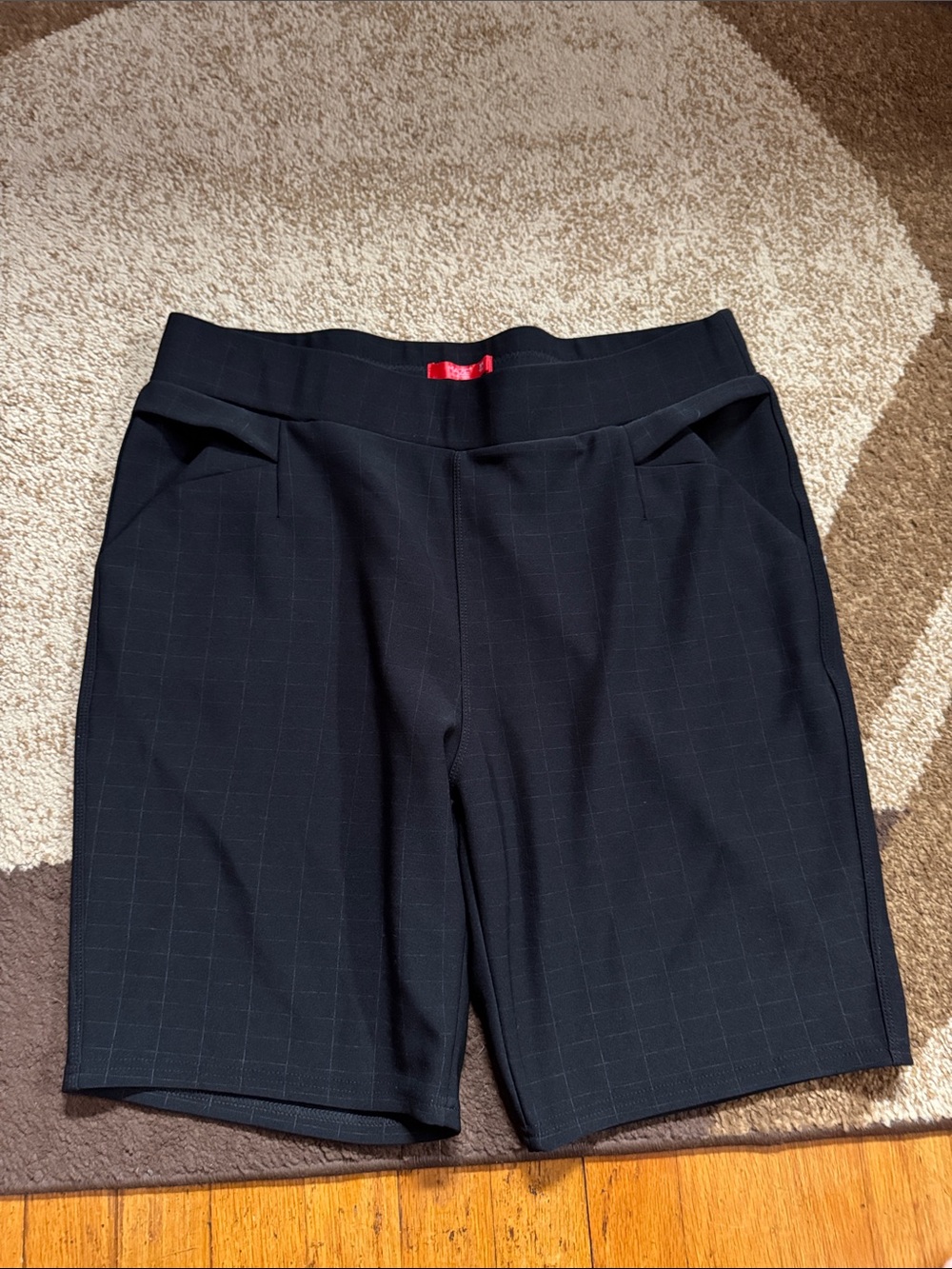 Women's Black Tailored Bermuda Shorts